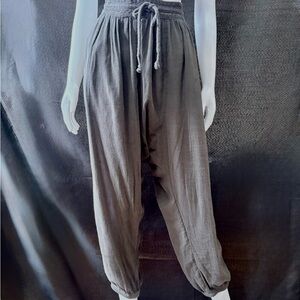 Aerie Gray Drawstring Pants